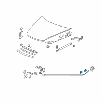 OEM 2007 Acura RL Wire Assembly, Hood Diagram - 74130-SJA-G01