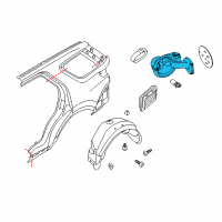 OEM 2015 Ford Police Interceptor Utility Fuel Pocket Diagram - BB5Z-7827936-A