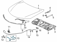 OEM 2022 Acura TLX WIRE, HOOD REMOTE Diagram - 74140-TGV-A01