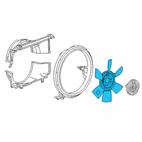 OEM 2021 GMC Savana 2500 Fan Blade Diagram - 23331305