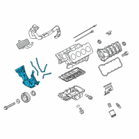 OEM Ford Mustang Front Cover Diagram - BR3Z-6019-G