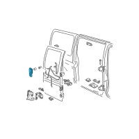 OEM 2016 Chevrolet Express 2500 Handle, Outside Diagram - 23473841