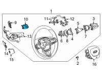 OEM 2022 Chevrolet Trailblazer Radio Switch Diagram - 13531986