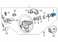 OEM 2022 Chevrolet Trailblazer Radio Switch Diagram - 13541207