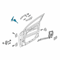 OEM 2019 Hyundai Kona Door Key Sub Set, Left Diagram - 81970-J9A00