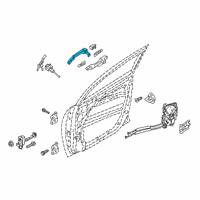 OEM 2018 Hyundai Kona Door Outside Handle Assembly, Right Diagram - 82661-J9000