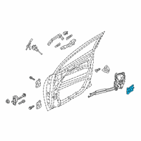 OEM 2018 Hyundai Kona Interior Door Handle Assembly, Left Diagram - 82610-J9000-TRY