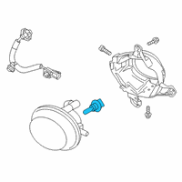 OEM 2019 Toyota Yaris Fog Lamp Bulb Diagram - 90118-WB898