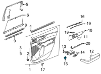 OEM Acura MDX Switch Assembly, Rear Power Window Diagram - 35770-TYA-A01