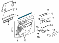 OEM 2022 Acura MDX Weatherstrip, Rear Right Door Diagram - 72835-TYA-A01