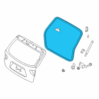 OEM Hyundai Veracruz Weatherstrip-Tail Gate Opening Diagram - 87321-3J000