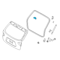 OEM 2013 Kia Sorento Hinge Assembly-Tail Gate Diagram - 797102E000