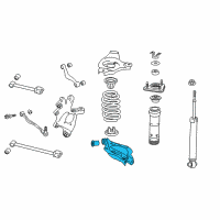 OEM 2017 Lexus IS200t Rear Suspension Control Arm Assembly, No.2 Right Diagram - 48730-30140