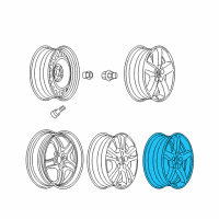 OEM 2012 Chevrolet Malibu Wheel, Alloy Diagram - 9597693