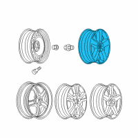OEM 2010 Pontiac G6 Wheel, Alloy Diagram - 9596835