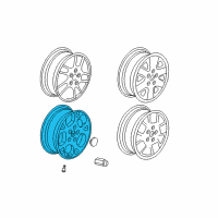 OEM 2000 Jeep Grand Cherokee Aluminum Wheel Diagram - 5EZ98TAEAB