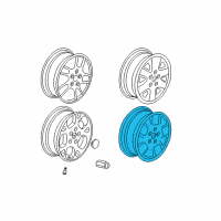 OEM 2001 Jeep Grand Cherokee Wheel-Aluminum Diagram - YH57PAKAA