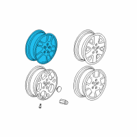 OEM 1999 Jeep Grand Cherokee Aluminum Wheel Diagram - 5EZ99PAKAD