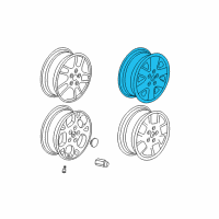 OEM 2001 Jeep Grand Cherokee Wheel-Aluminum Diagram - YH56PAKAA