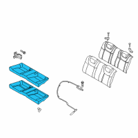 OEM 2011 Hyundai Genesis Coupe Cushion Assembly-Rear Seat Diagram - 89100-2M150-MAI