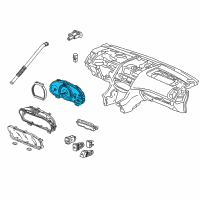 OEM 2003 Honda Accord Meter Assembly, Speed & Tacho & Fuel & Temperature Diagram - 78120-SDN-A01