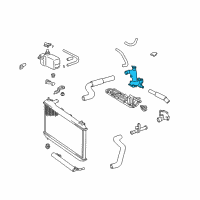 OEM Toyota Water Outlet Diagram - 16331-20040