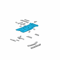 OEM Acura Floor Panel Diagram - 65111-STX-A01ZZ