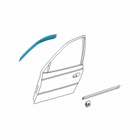 OEM Pontiac GTO Molding-Front & Rear Side Door Opening Frame Reveal Diagram - 92093574