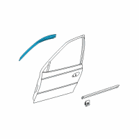 OEM 2005 Pontiac GTO Molding-Front & Rear Side Door Opening Frame Reveal Diagram - 92093574