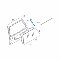 OEM 1999 Nissan Pathfinder Stay Assy-Hatch Glass Window Diagram - 90460-0W001