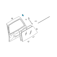 OEM 1995 Nissan Pathfinder Hinge Assembly Back Door LH Diagram - 90321-41G02