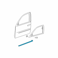 OEM 2009 Cadillac DTS Body Side Molding Diagram - 22760267