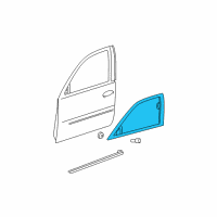 OEM 2010 Cadillac DTS Window Molding Diagram - 22798071