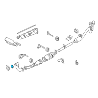 OEM Ford Exhaust Pipe Gasket Diagram - 7C3Z-6L612-B