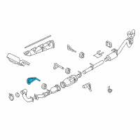 OEM Ford F-250 Super Duty Catalytic Converter Bracket Diagram - 8C3Z-5A242-WA