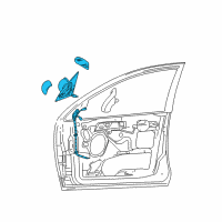 OEM Ford Focus Mirror Assembly Diagram - 1S4Z-17683-LAB