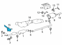 OEM 2022 Toyota Camry Heat Shield Diagram - 58151-06050