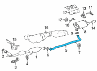 OEM 2020 Toyota Camry Intermed Pipe Diagram - 17420-F0100