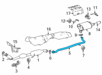OEM Lexus ES250 Pipe Assy, Exhaust Diagram - 17420-F0100