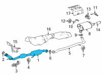 OEM 2021 Toyota Camry Converter & Pipe Diagram - 17410-F0131