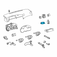 OEM Toyota Matrix Hazard Switch Diagram - 84332-02161