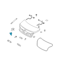 OEM Hyundai Equus Trunk Lid Latch And Handle Assembly Diagram - 81230-3M020