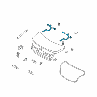 OEM 2013 Hyundai Genesis Hinge Assembly-Trunk Lid, RH Diagram - 79220-3M000