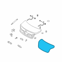 OEM 2012 Hyundai Genesis Weather Strip-Trunk Lid Diagram - 87321-3M001