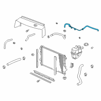 OEM Saturn Coolant Recovery/Engine Coolant Recovery Tank Hose Diagram - 15816308