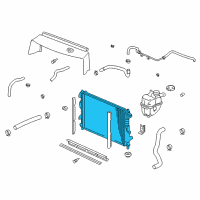 OEM Saturn Vue Radiator Assembly Diagram - 15821840