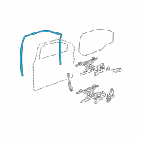 OEM 2007 Chevrolet Cobalt Run Weatherstrip Diagram - 20906471