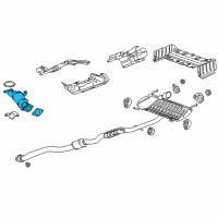 OEM 2014 Cadillac ATS Converter & Pipe Diagram - 12659101