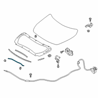 OEM 2022 Nissan Altima Rod-Hood Support Diagram - 65771-6CA0A