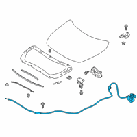 OEM 2019 Nissan Altima Cable Assembly-Hood Lock Control Diagram - 65621-6CA0B